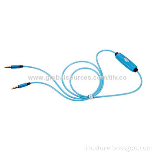 Colorful 3.5mm car aux audio cable for mobile phone